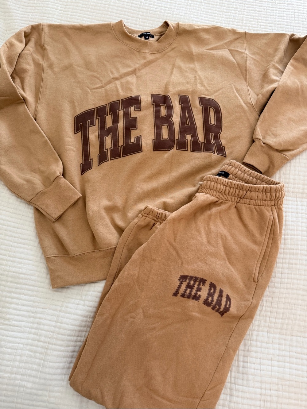 The Bar chocolate brown Sweatshirt & Joggers